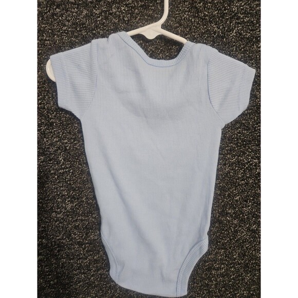 Chick Pea Ribbed Knit Sleeveless One Piece Bodysuit Size 6-9 M Blue New NWOT - Picture 4 of 4